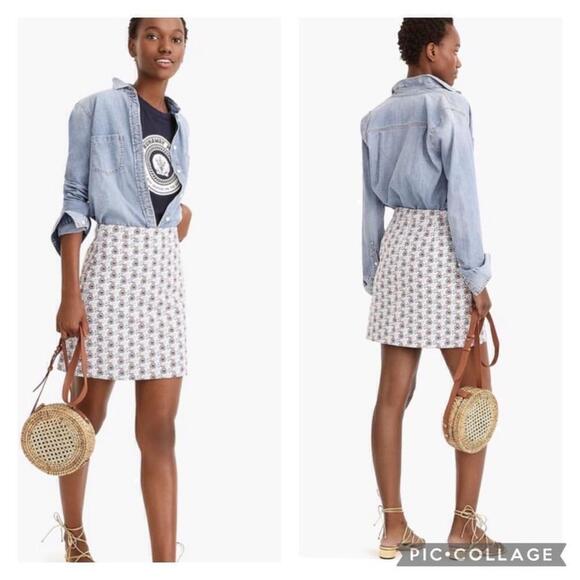 NWOT J.Crew Point Sur Aviera Print Mini Skirt | Tall Length - Picture 7 of 9